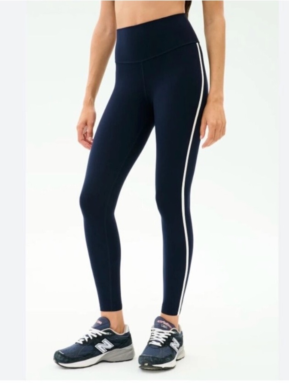 Splits59 Amber Airweight High Waist 7/8 Legging in Black White Small Retail $128